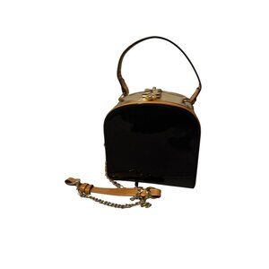 BRANGIO Black Gold Jeweled  Hardsided Crossbody Bag